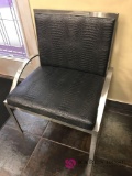 Modern chrome and black chair
