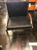 Modern chrome and black chair