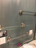 Three decorative / glass shelves