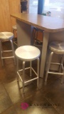 Tall table with bar stools