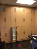 Large Lot of All Wood locker cabinets