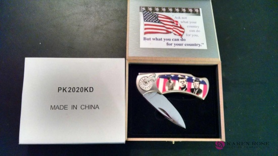JFK commemorative folding knife