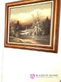 Framed oil on canvas picture