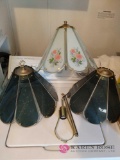 3 Glass lampshades