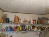 Contents of shelves in laundry room