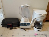 Blender, Coffee Pot, and sandwich maker
