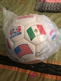 Wonder Bread promo soccer ball with autographs