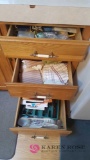 Contents of three drawers