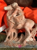 Indian and horse statue