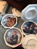 Three JFK Kennedy plates