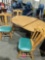 Wooden kitchen table with 3 chairs