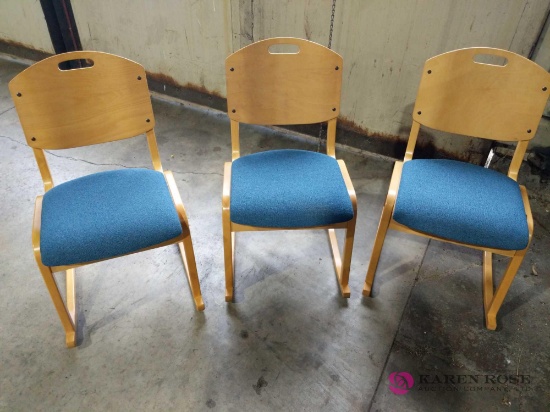 4 wooden kids chairs