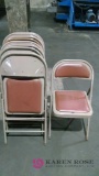 9 padded folding chairs