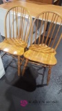 Two wooden chairs