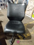 black office chair on wheels