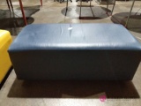 Blue cushioned seat