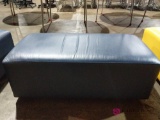 Blue cushioned seat