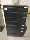 Black metal file cabinet