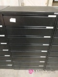 Black metal file cabinet