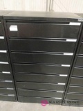 Black metal file cabinet