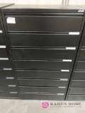 Black metal file cabinet