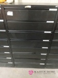 Black metal file cabinet