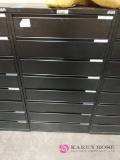 Black metal file cabinet