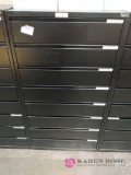 Black metal file cabinet