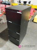 Black 4 drawer metal file cabinet