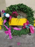 Large decorative wreath.