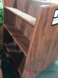 Two sided rolling bookcase