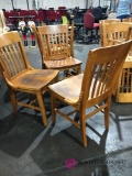 5 wood chairs