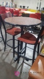 Tall cafe table with two chairs