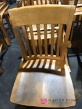 5 heavy wood chairs
