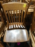5 heavy Maplewood chairs