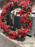 6 foot poinsettia wreath