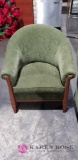 Green and Wood Chair
