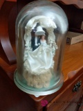 Wedding Cake Topper with Glass Display