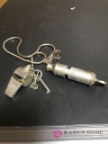 Vintage police whistles