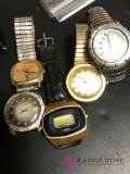 Lot of five Timex watches