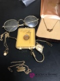 Assorted gold filled Jewelry ,watch ,glasses