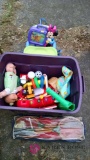 Toy lot including badminton set and Minnie Mouse