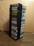 Swiveling Cassette Tape Rack