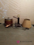 Decorative wooden bucket, Desk Lamp, Back Scratcher