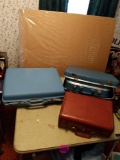 7 pieces of vintage luggage