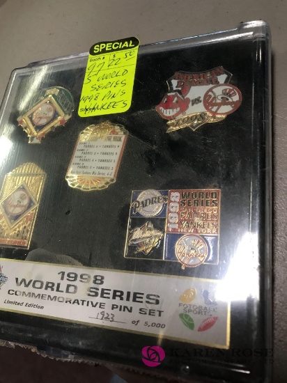 5 Yankee World Series pens 1998
