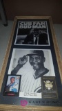 Framed Cubs pitchers Ernie Banks