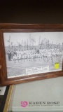 American Japanese baseball 1934 framed picture