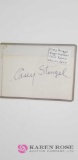 Casey Stengel Signature