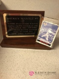Mickey Mantle plaque with card